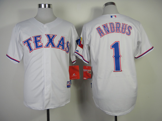 Men Texas Rangers #1 Andrus White MLB Jerseys